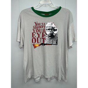 A Christmas Story Shirt Mens Large‎ Gray Ralphie Sleepwear Movie TV Funny Casual